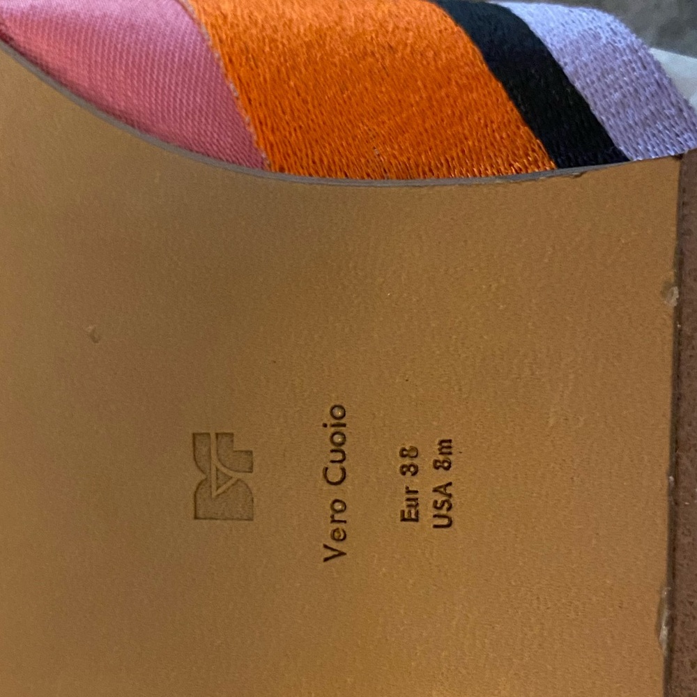 Diane Von Furstenberg Orange and Pink Sandals-New in Box - Picture 7 of 7
